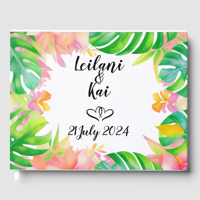 Wedding in Paradise Guest Book (Front)