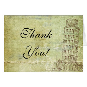 Wedding in Pisa Folded Thank You Card