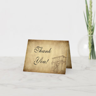 Wedding in Rome Folded Thank You Card