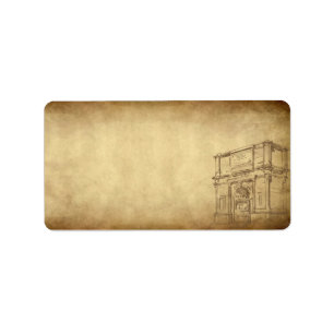 Wedding in Rome Mailing Address Label