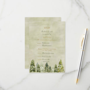 Wedding In the Pines  RSVP Card