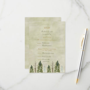 Wedding In the Pines  RSVP Card