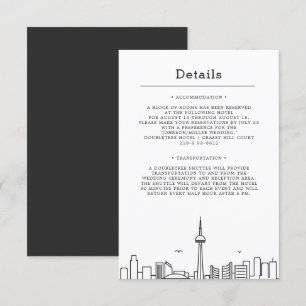Wedding in Toronto, Canada   Guest Details Invitation