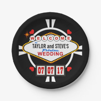 Wedding in Vegas Casino Favour Poker Chip Paper Plate