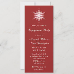 Wedding in Winter Engagement Party Invitation