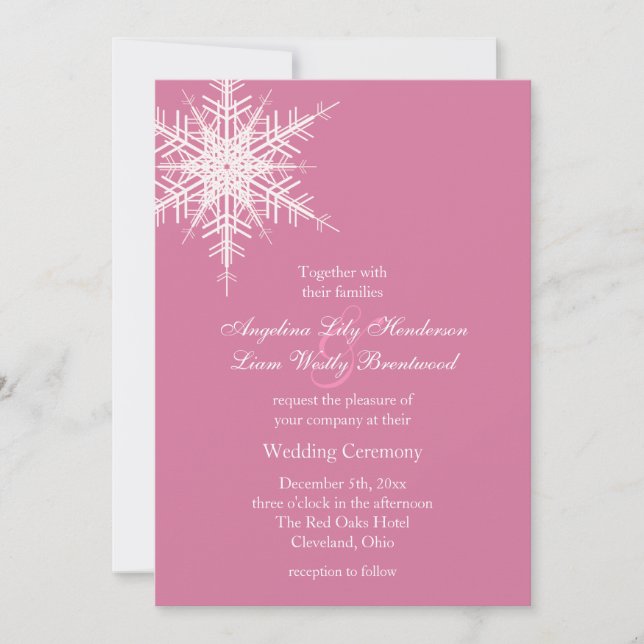 Wedding in Winter Invitation (Front)