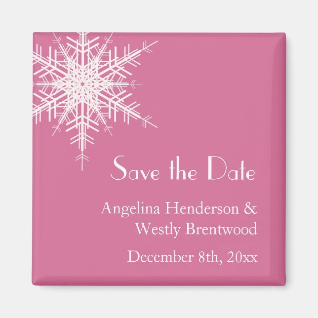 Wedding in Winter Save the Date Magnet (Front)