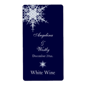 Wedding in Winter Wine Label