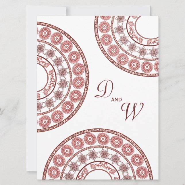 Wedding Indian Henna Mehndi Yellow Desi Invitation (Front)