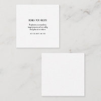 Wedding Information Guests Black White Simple