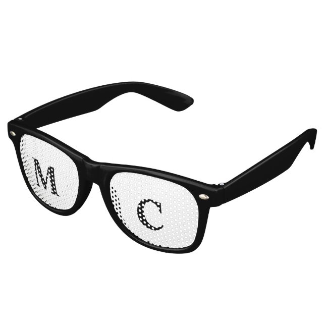 Wedding Initials Retro Sunglasses (Angled)