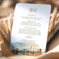 Wedding Insert INFO and Details New York Invitatio