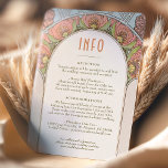 Wedding Insert INFO Vintage Art Nouveau by Mucha Invitation<br><div class="desc">Art Nouveau Vintage wedding INFO card by Alphonse Mucha in a floral, romantic, and whimsical design. Victorian flourishes complement classic art deco fonts. Please enter your custom information, and you're done. If you wish to change the design further, click the blue "Customise It" button. Thank you so much for considering...</div>
