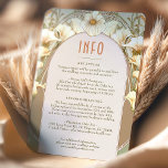 Wedding Insert INFO Vintage Art Nouveau by Mucha Invitation<br><div class="desc">Art Nouveau Vintage wedding INFO card by Alphonse Mucha in a floral, romantic, and whimsical design. Victorian flourishes complement classic art deco fonts. Please enter your custom information, and you're done. If you wish to change the design further, click the blue "Customise It" button. Thank you so much for considering...</div>