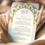 Wedding Insert INFO Vintage Art Nouveau by Mucha Invitation<br><div class="desc">Art Nouveau Vintage wedding INFO card by Alphonse Mucha in a floral, romantic, and whimsical design. Victorian flourishes complement classic art deco fonts. Please enter your custom information, and you're done. If you wish to change the design further, click the blue "Customise It" button. Thank you so much for considering...</div>
