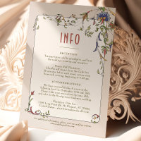Wedding Insert INFO Vintage Victorian Belle Epoche