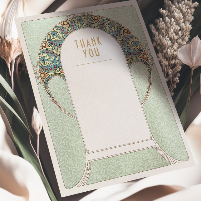 Wedding Insert Thank You Card Vintage Art Nouveau (Creator Uploaded)