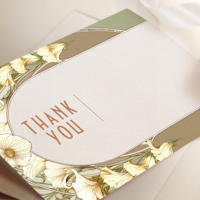 Wedding Insert Thank You Card Vintage Art Nouveau (Creator Uploaded)