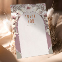 Wedding Insert Thank You Vintage Art Nouveau Invit