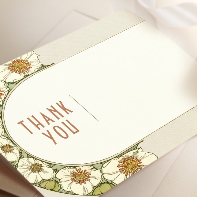 Wedding Insert Thank You Vintage Art Nouveau Invit Invitation (Creator Uploaded)