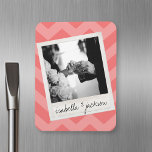 Wedding Instagram Photo Retro frame Custom Text Magnet<br><div class="desc">A perfect gift for the bride and groom or for an anniversary gift. Add 1 picture to this hipster frame and custom names and dates to make a perfect memento.</div>