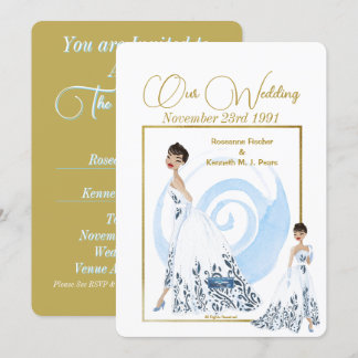 Wedding Inv. 2 White(The Dress) RFPMDesigns ©️2024 Invitation