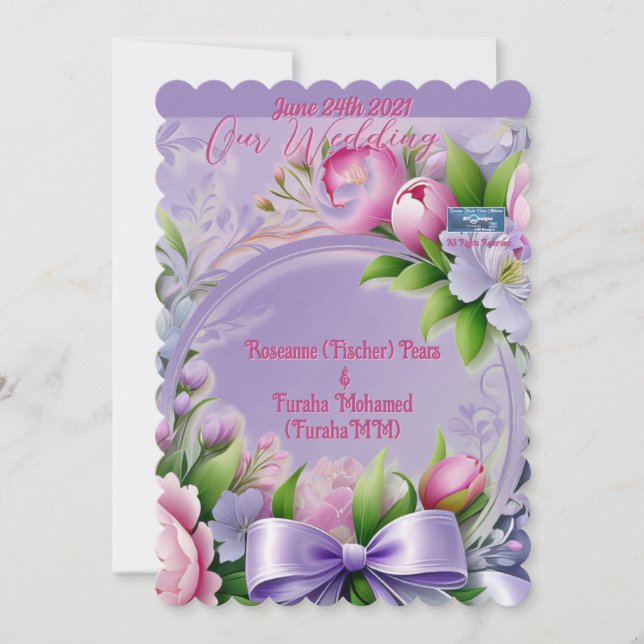 Wedding Inv. 4 Violet(Horizon) RFPMDesigns ©️2024 Invitation (Front)
