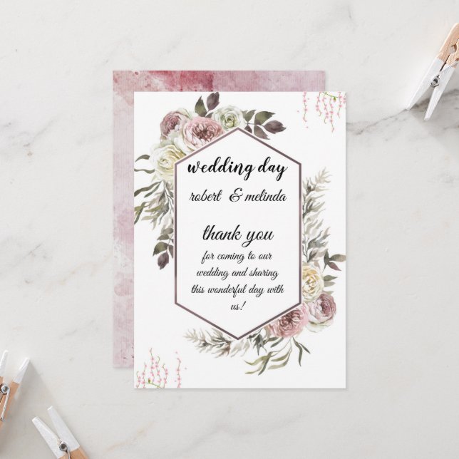 wedding invetation card  (Front/Back In Situ)