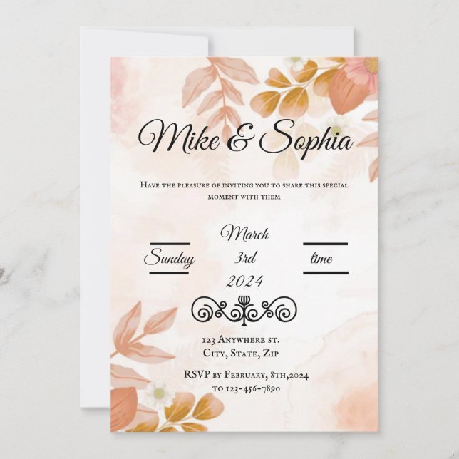 wedding invitation (Front)