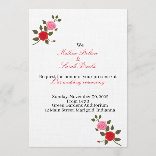 Wedding Invitation (Front)