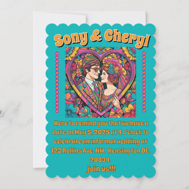 " WEDDING INVITATION " (Front)