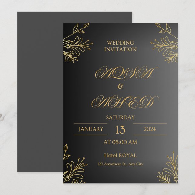 Wedding Invitation (Front/Back)