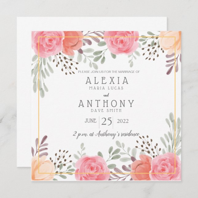 Wedding Invitation (Front/Back)