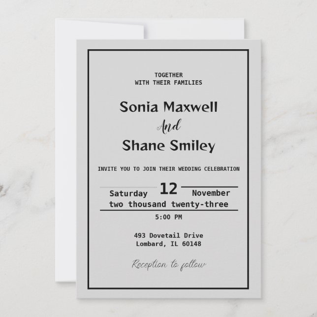 wedding invitation (Front)