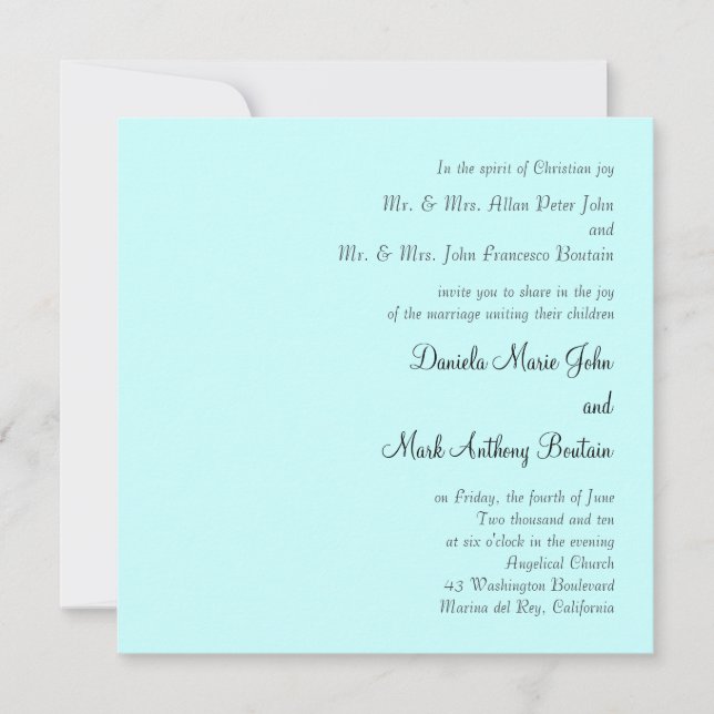 Wedding Invitation (Front)