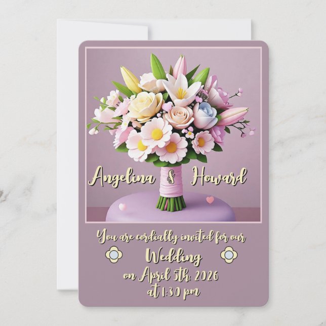 " WEDDING INVITATION " (Front)