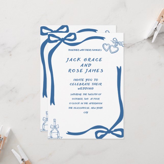  Wedding Invitation (Front/Back In Situ)