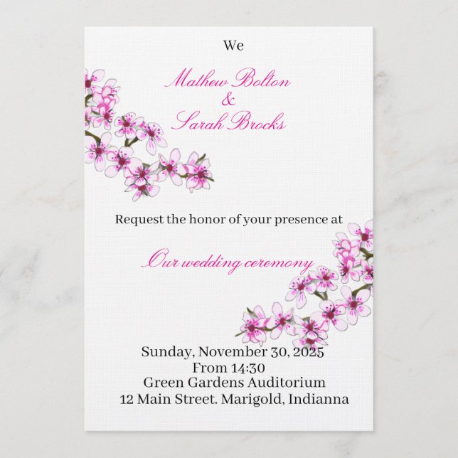 Wedding Invitation (Front)
