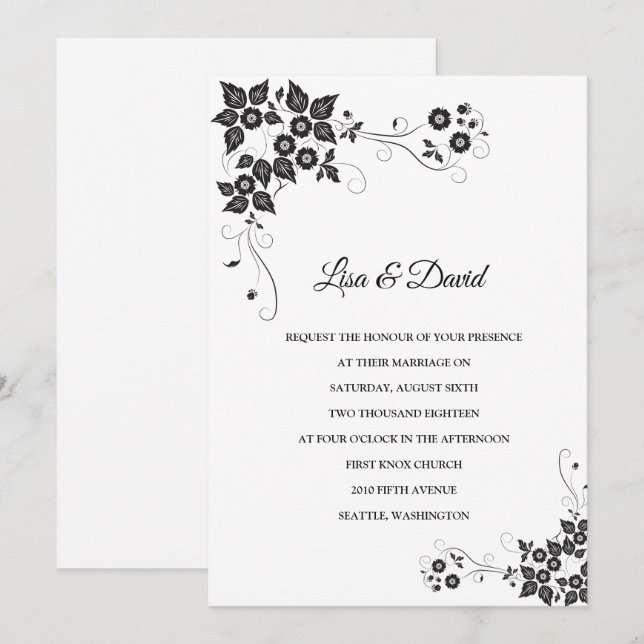 Wedding Invitation (Front/Back)