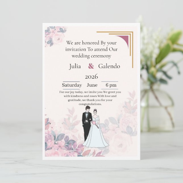wedding invitation (Standing Front)