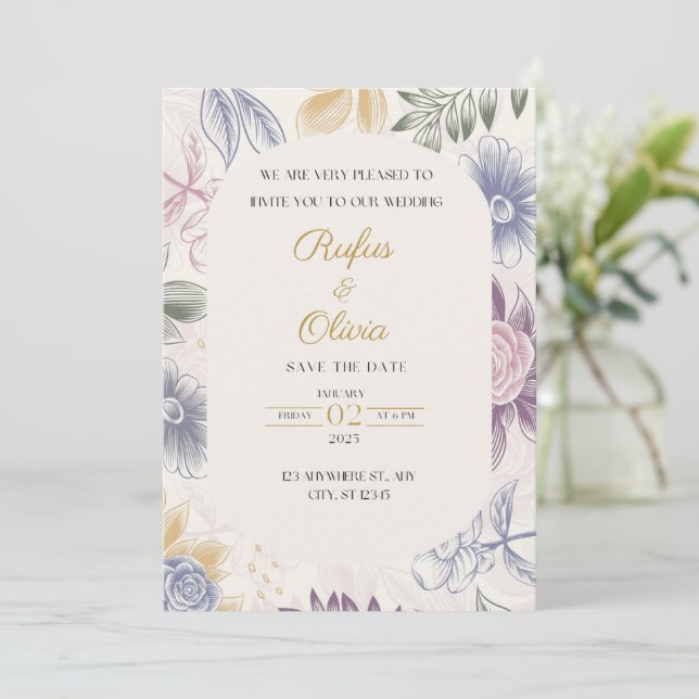 Wedding invitation  (Standing Front)