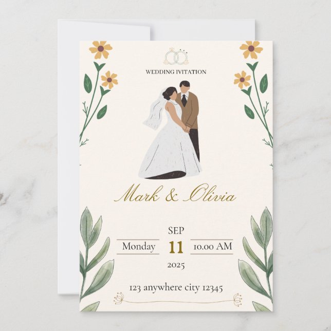 wedding invitation  (Front)