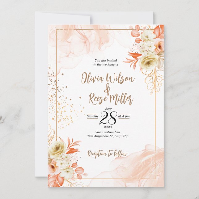 Wedding Invitation 5x7 in (Front)