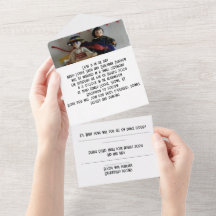 wedding invitation all in one