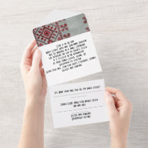 wedding invitation all in one