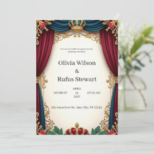 Wedding invitation and royal card decor