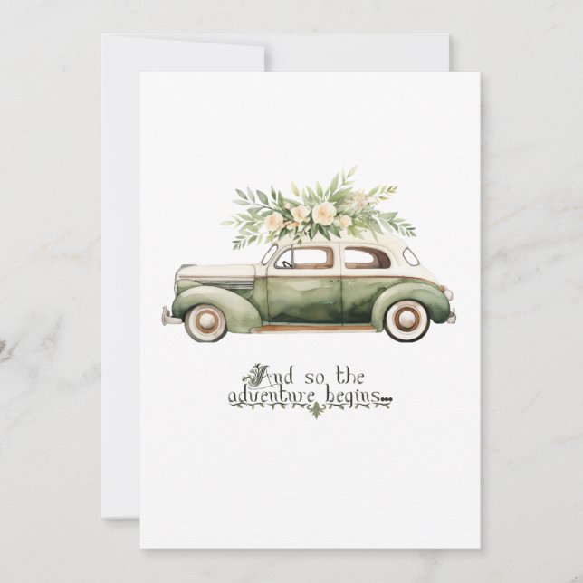 Wedding Invitation. And So the Adventure Begins Invitation (Front)