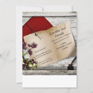 Wedding Invitation. Antique paper and quill Invitation