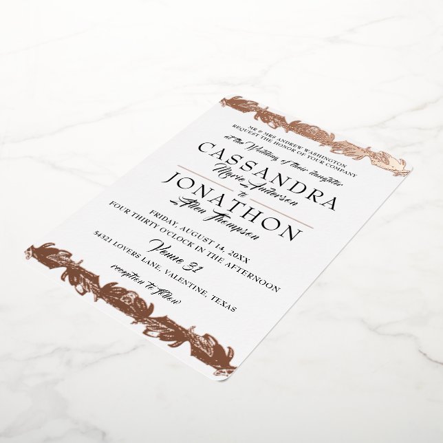 Wedding Invitation: Art Nouveau & Poem 11 (Rotated)