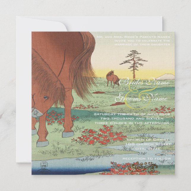 Wedding Invitation Artist Hiroshige Utagawa (Front)
